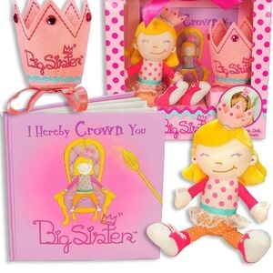 Doll and Book Set - Pink and Orange